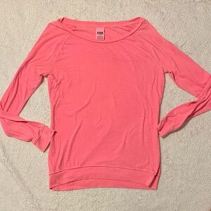 PINK Victoria's Secret Coral Long Sleeve Tee